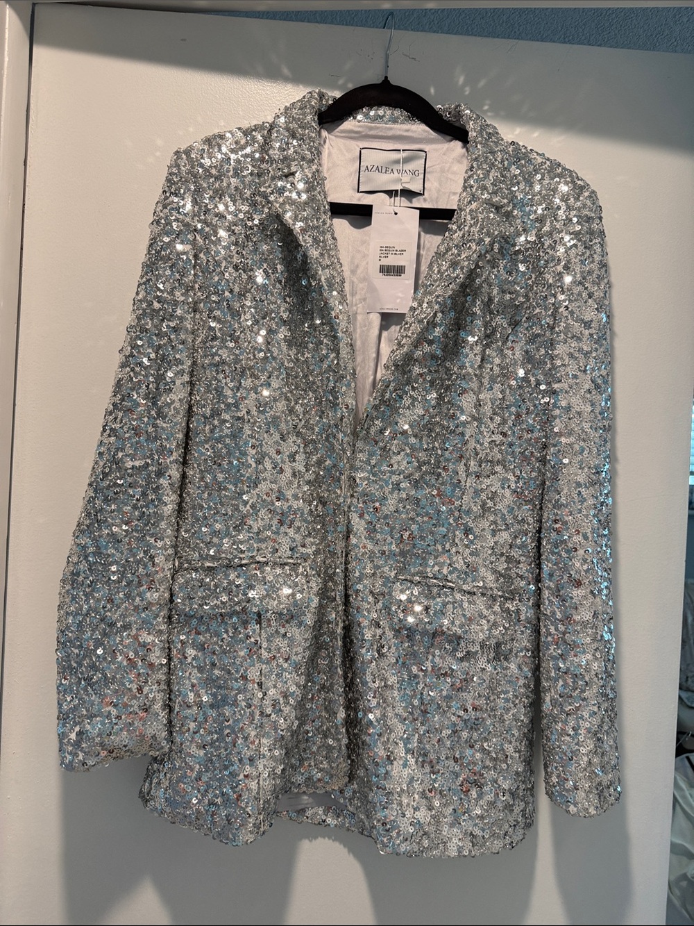 NWT Silver Sequin Jacket - Women's Sparkle Coat
